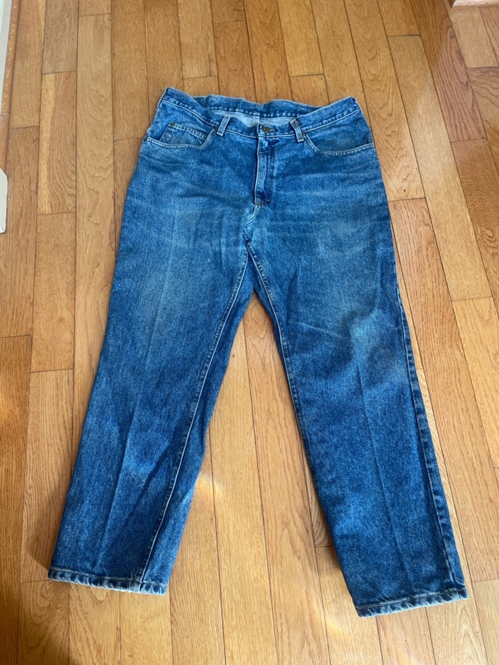 Vintage 90 Men’s Denim Riders Relaxed Straight Leg Jeans Medium Wash Gorpcore 36